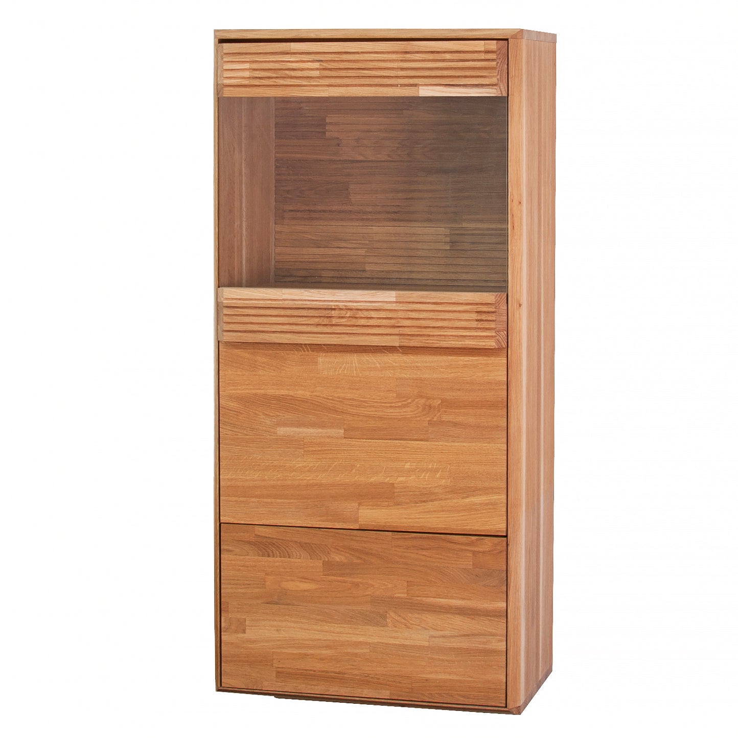 Eidjord-Schaufenster mit Beleuchtung, 130 cm Eiche