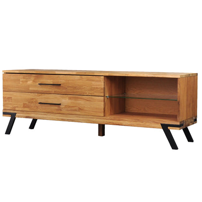 TV-Schrank "Luleälven", aus massiver Eiche, auf Metallbeinen