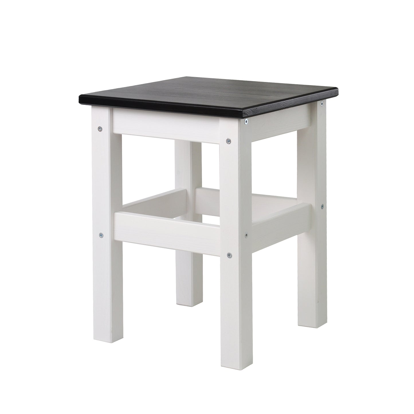 Hocker 45 cm weiß / Grau